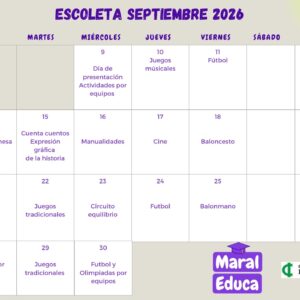 Escoleta Vespertina Septiembre